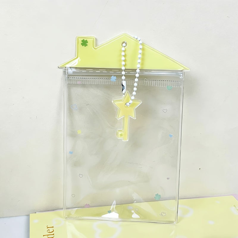 Yellow Waterproof 1pc Transparent PVC Card Holder Protective Sleeve Suitable For Credit Card Membership Card Business Card Case - Image 5