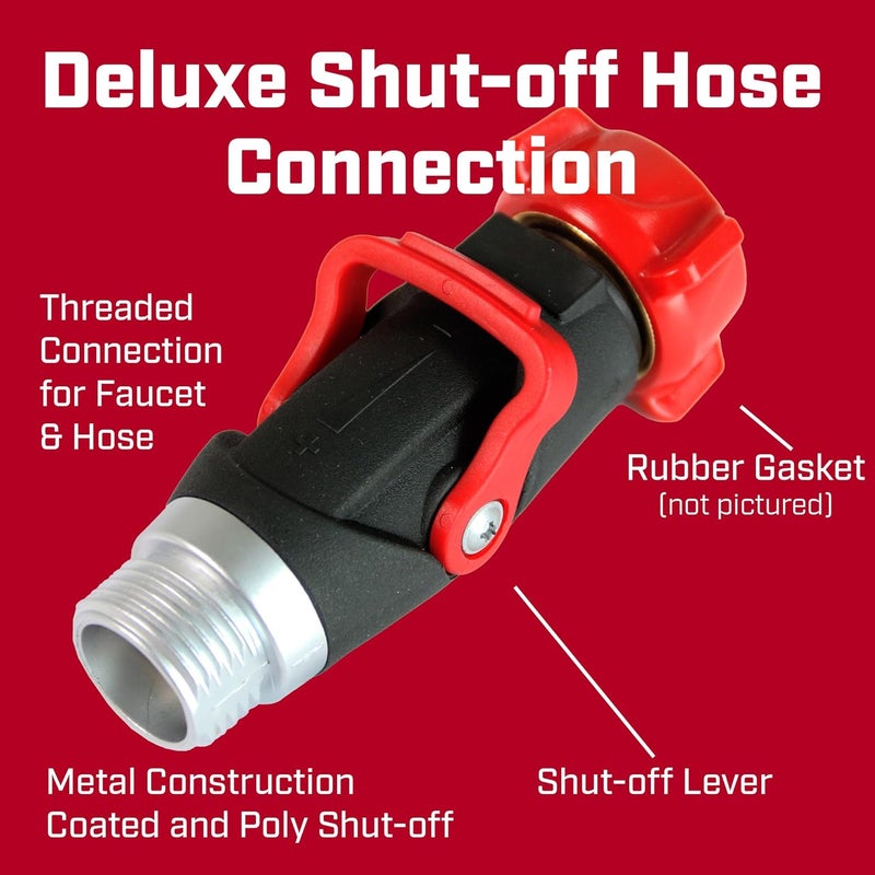 CHAPIN 6-9479: Deluxe 1-Way Shutoff Hose Connection, Fits Standard Garden Hoses, Metal and Plastic Construction with Shut-Off Valves, Leak-Free, High Volume Water Flow for Landscaping and Outdoor Use - Image 2