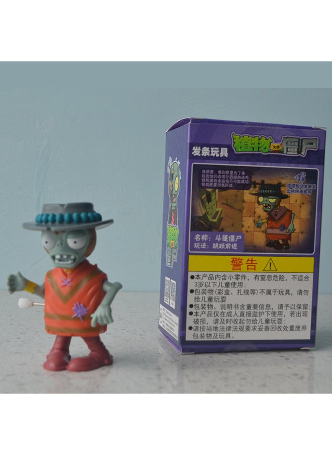 null - Plants Vs. Zombies 2 Clockwork Toy Flying Clue Lost Excavator Clown Cloak Rock Flag Zombie-Color:Cloak Zombies (jump Forward) - Image 1