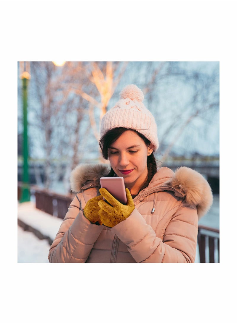 SYOSI - Women Touch Screen Gloves - Winter Warm Gloves Touchscreen Mittens Thermal Fleece Lined Knitted Gloves for Outdoor - Image 1