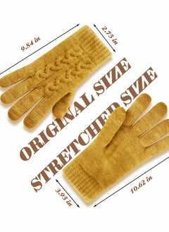 SYOSI Women Touch Screen Gloves - Winter Warm Gloves Touchscreen Mittens Thermal Fleece Lined Knitted Gloves for Outdoor  - Image 4