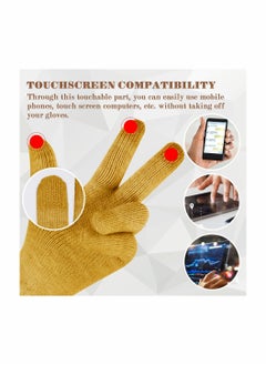 SYOSI Women Touch Screen Gloves - Winter Warm Gloves Touchscreen Mittens Thermal Fleece Lined Knitted Gloves for Outdoor  - Image 3