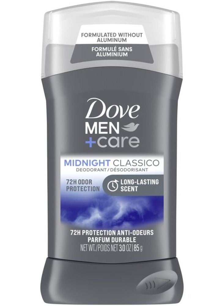 Dove Men+Care Deodorant Stick For Men,   Midnight Classico, Aluminum Free 72-Hour Odor Protection Mens Deodorant With Essential Oils & 1/4 Moisturizing Cream 85g