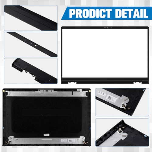 Konohan 4 Pack Replacement LCD Back Laptop Computer Replacement Parts Cover Top Case Lid Front Bezel with Hinges Compatible with Dell Inspiron 15 3510 3511 3515 3520 3525 00WPN8 - Image 3