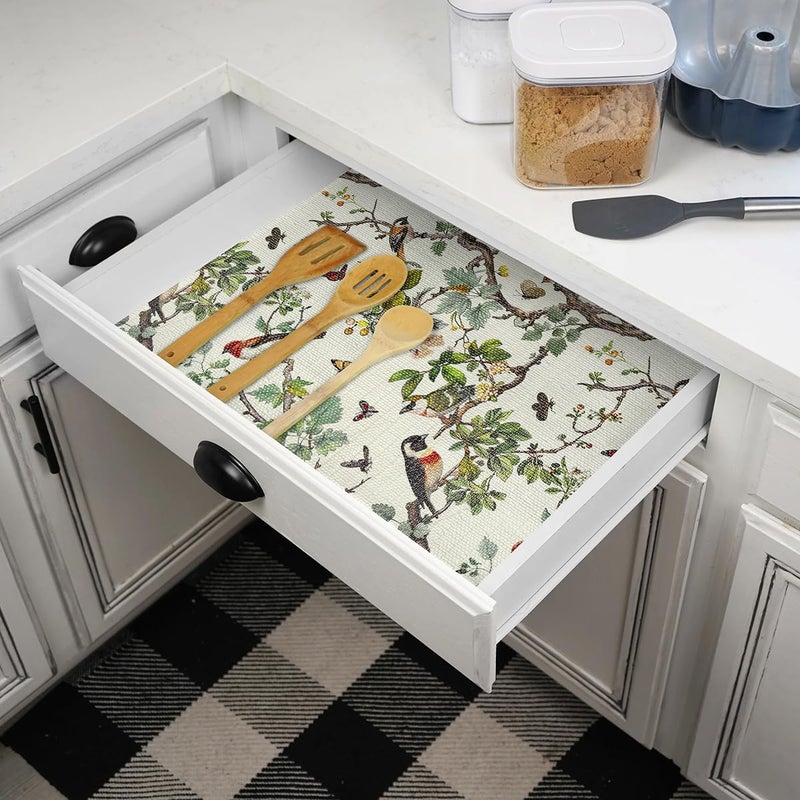 Quttisay Shelf Liner for Kitchen Cabinets Non-Adhesive,Cabinet Liner for Shelves Non Slip Drawer Liner,Waterproof Kitchen Drawer Liners,Cupboard Liners for Cabinets Easy to Clean (12In x 10FT) - Image 3