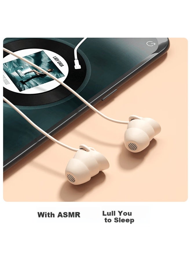 Ikf Sleep In-ear Sleep Aid Headphones Noise-isolating Comfortable Soft Earphones Side-sleeping Friendly Compatible With Apple Huawei Xiaomi 3.5mm Jack Athens Black - Image 4
