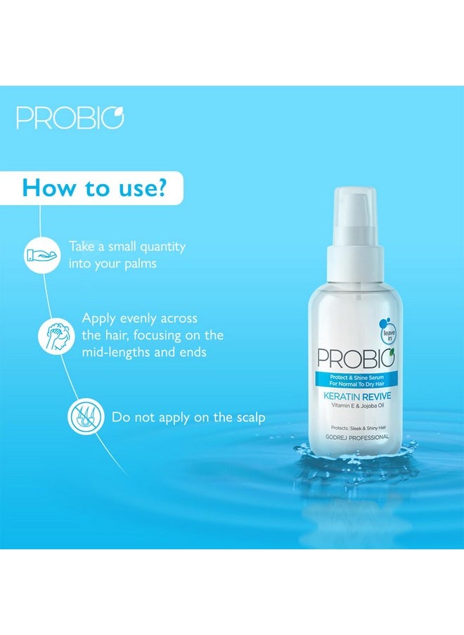 Godrej Professional - Probio Keratin Revive Shine Serum (100Ml) | No Sulphate | No Paraben | No Sls | No Sles | With Jojoba Oil | Uv-Protect Formula - Image 1
