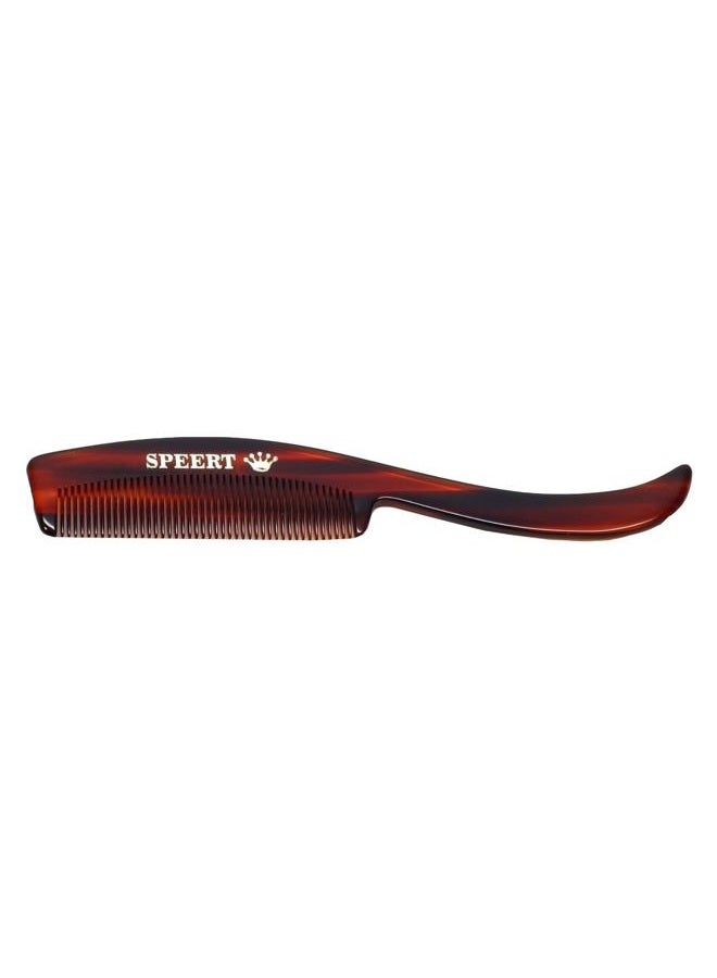 Speert Handmade Wide Tooth Mustache Beard Comb - Swiss Craftsmanship, Tortoise Havana Acetate, Thick Coarse Hair, Pocket Sized, Facial Hair Grooming, Beard Straightener, Growth Care, Styling, Wet Comb - Image 1