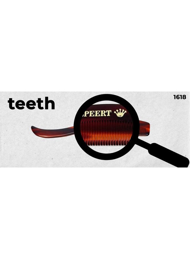 Speert Handmade Wide Tooth Mustache Beard Comb - Swiss Craftsmanship, Tortoise Havana Acetate, Thick Coarse Hair, Pocket Sized, Facial Hair Grooming, Beard Straightener, Growth Care, Styling, Wet Comb - Image 4