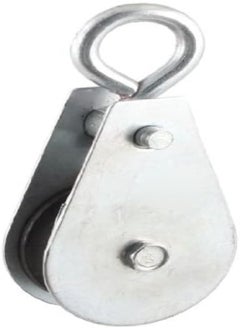 AKDC Iivverr Silver Tone Metal Swivel Hook Single Rope Wheel 0.1 Ton Load Pulley(Gancho Giratorio De Metal En Tono Plateado Rueda De Una Sola Cuerda Polea De Carga De 0,1 Toneladas  - Image 2