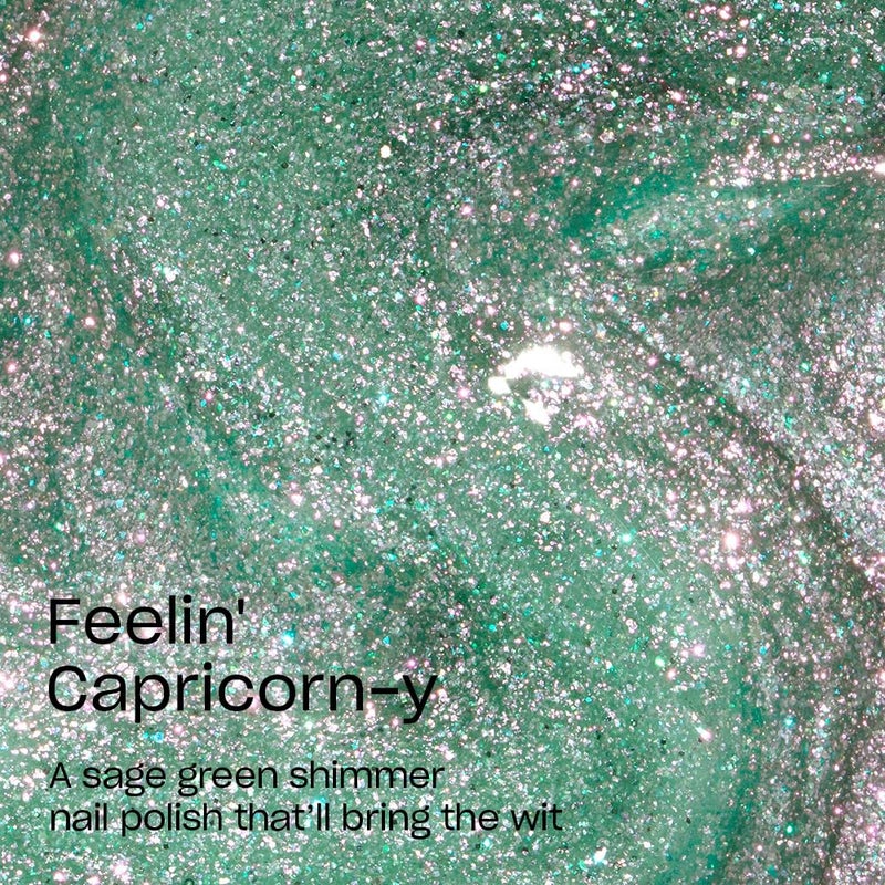 OPI Nail Lacquer Feelinâ€™ Capricorn-y | Sheer Dark Green Shimmer Chip Resistant Nail Polish | Big Zodiac Energy Collection - Image 3