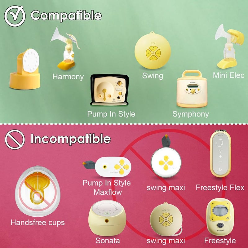 NENESUPPLY صمامات نينسوبلاي متوافقة مع أجزاء مضخة الثدي ميدلا، ليست قطع غيار ميدلا الأصلية، قطع غيار استبدال متوافقة مع أجزاء مضخة في الأسلوب، سيمفوني، هارموني، مضخة يدوية. - Image 2