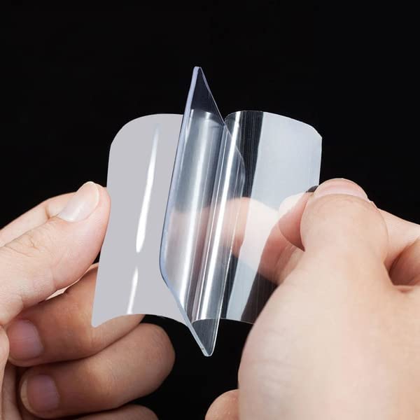 Esbriet Esbriet Strong Waterproof Wall Double Sided Tape Sticker Mounting Nano Adhesive No Trace Gel Clear Industrial Multipurpose Removable Use for Bedroom Home Kitchen Hotel Pack 30  - Image 1