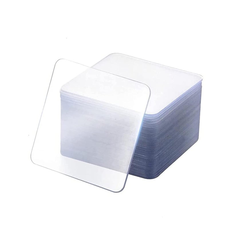 Esbriet Esbriet Strong Waterproof Wall Double Sided Tape Sticker Mounting Nano Adhesive No Trace Gel Clear Industrial Multipurpose Removable Use for Bedroom Home Kitchen Hotel Pack 30  - Image 3