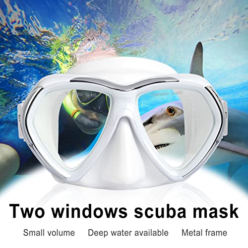 EXP VISION Adult Scuba Diving Mask, Anti-Fog Snorkel Goggles Tempered Glass Swim Mask Goggles with Nose Cover Professional Snorkeling Gear for Diving Snorkeling (White) - Image 4
