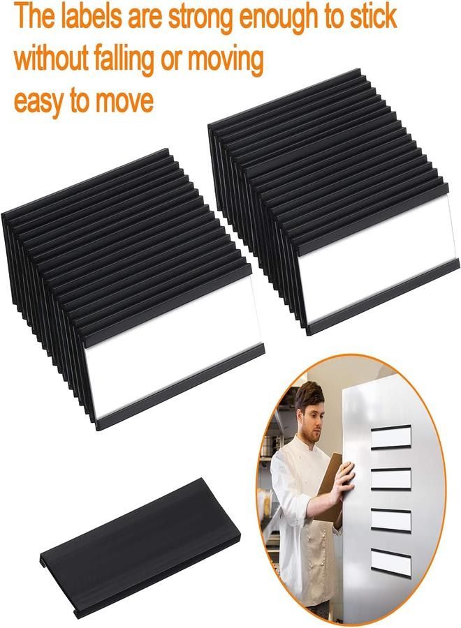 Generic Magnetic Data Card Holders Magnetic Labels with Magnets and Cards for Metal Shelving, Metal Racks, Metal Mailboxes, 1 x 3 Inches (50 Pieces) - Image 4