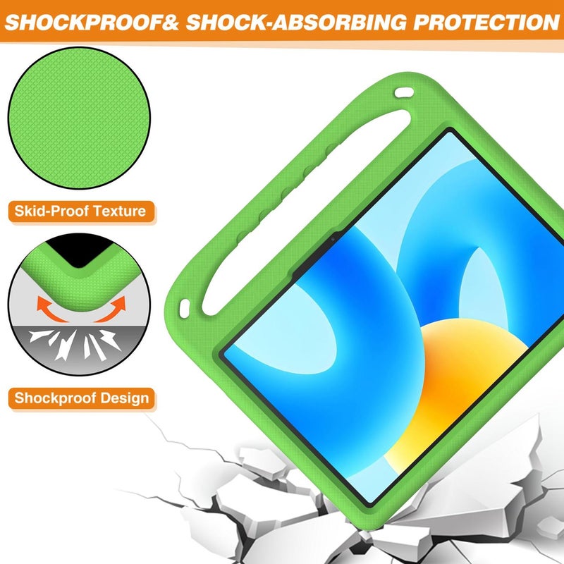 erorex For Huawei MatePad 11.5 / Air 2023 Handle EVA Shockproof Tablet Case with Holder(Green) - Image 5