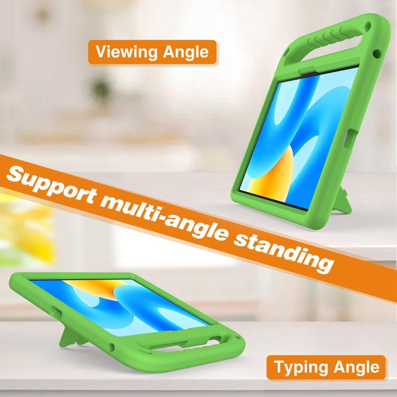 erorex For Huawei MatePad 11.5 / Air 2023 Handle EVA Shockproof Tablet Case with Holder(Green) - Image 4