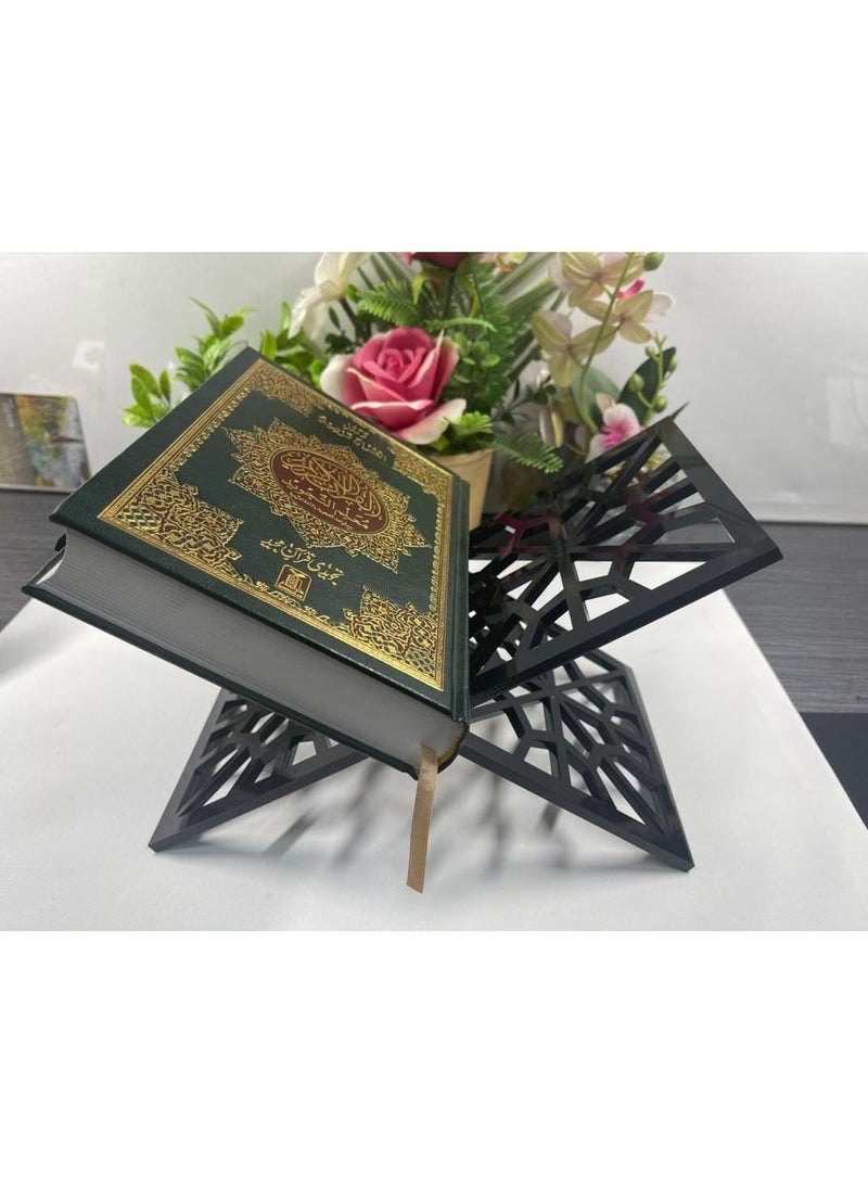 حامل مصحف أكريليك (سكة حديدية) للقراءة على شكل X حامل كتب شفاف للكتب المفتوحة والمغلقة