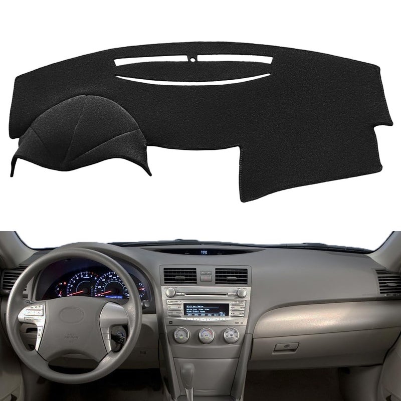 Dash Cover Mat Pad Custom Fit for Toyota Camry 2007 2008 2009 2010 2011 Dashboard Cover Carpet Cap Protector Black Y27