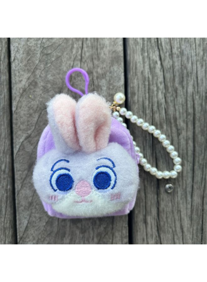 Lovable Plush Animal Coin Purse Cartoon Mini Bag Earphone Card Bag Pendant Zipper Kids Wallet