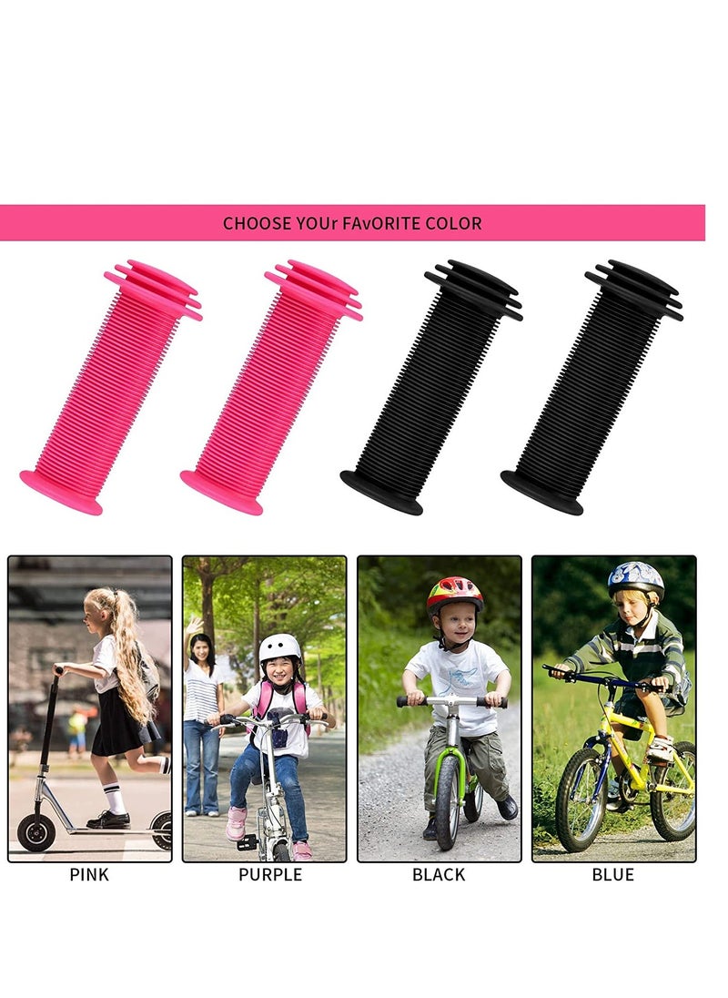 Bicycle Handlebar Grips Bike Handlebar Grips 22mm Non-Slip Rubber Bikes Grips Short Bicycle Handlebar Grips for Children Standard BMX Mountain Bikes Bicycle Handlebar Grips Black Red 2 Pairs