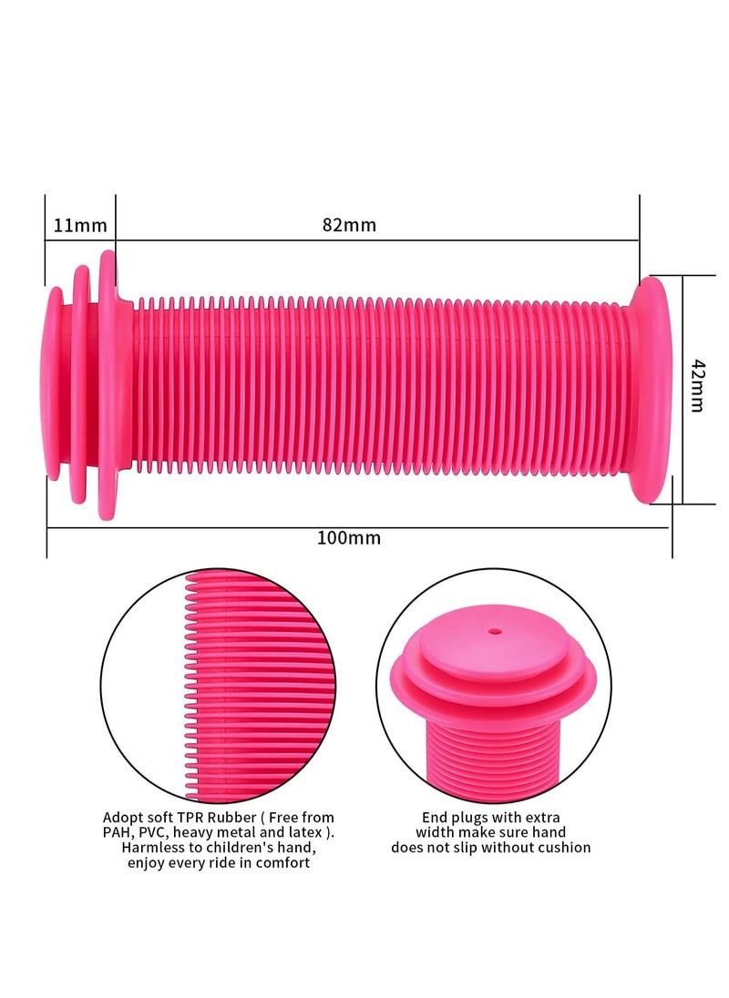 Bicycle Handlebar Grips Bike Handlebar Grips 22mm Non-Slip Rubber Bikes Grips Short Bicycle Handlebar Grips for Children Standard BMX Mountain Bikes Bicycle Handlebar Grips Black Red 2 Pairs