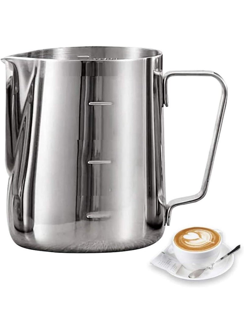 Stainless Steel Milk Frothing Pitcher for Coffee, Espresso, Latte, Cappuccino, Milk and Cream (1000ml) - Image 1