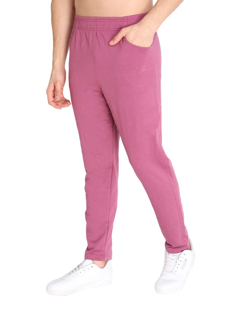 CHKOKKO Men Solid Casual Track Pant Regular Fit Lower with Pocket Onion Size S - Image 5