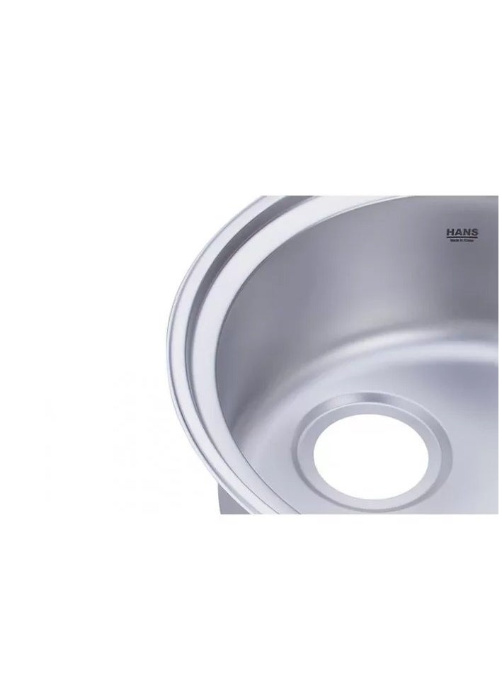 Hans - Hans Single Bowl Sink Circular 46.5 Stainless Steel HRB46 - Image 1