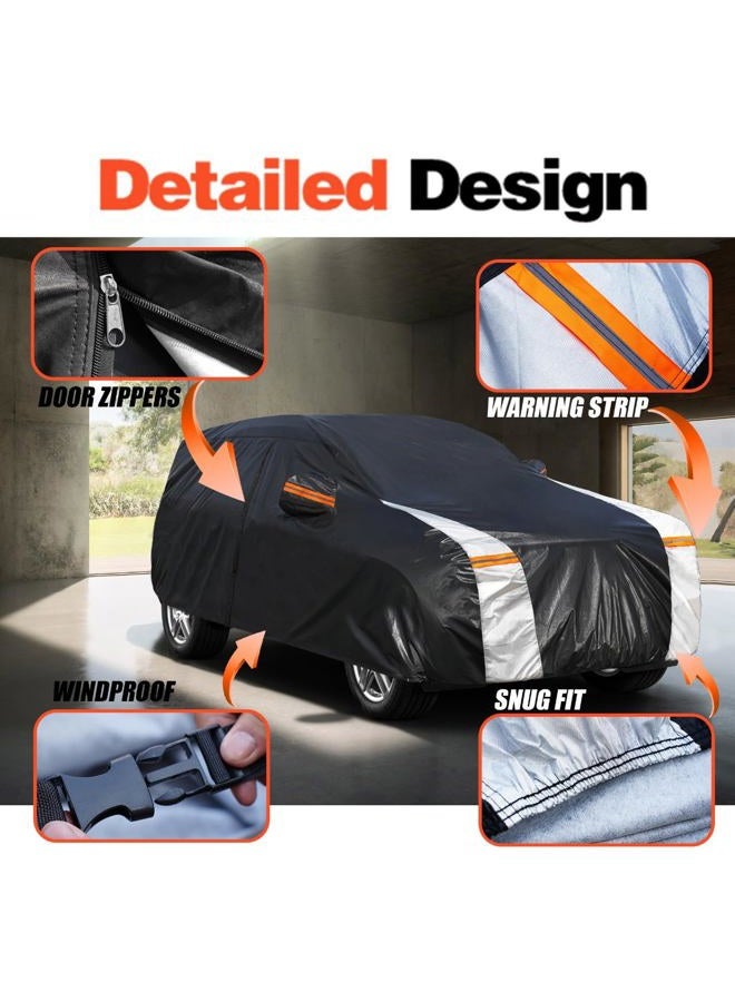 Cotryvox Mercedes Benz GLE Car Cover 100% Waterproof All Weather, Gift with Towel, 10 Layers SUV Car Cover Custom Fit 2015-2026 GLE 350/450/580, 63/53AMG, Outdoor Cover Rain Sun UV Protect with Door Zipper. - Image 3