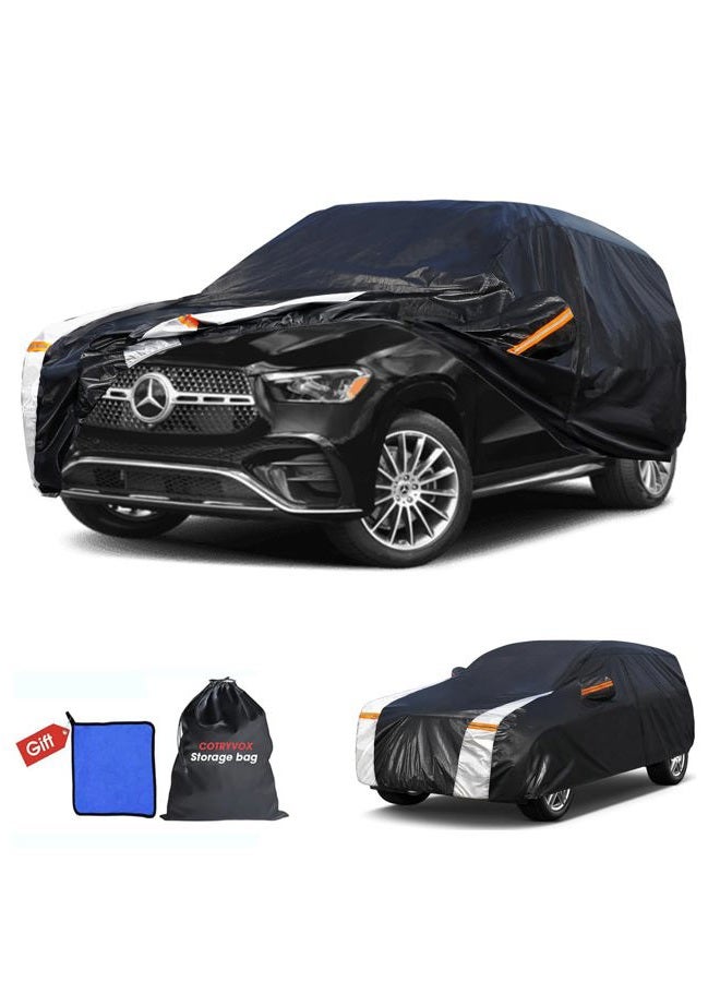 Cotryvox Mercedes Benz GLE Car Cover 100% Waterproof All Weather, Gift with Towel, 10 Layers SUV Car Cover Custom Fit 2015-2026 GLE 350/450/580, 63/53AMG, Outdoor Cover Rain Sun UV Protect with Door Zipper. - Image 1