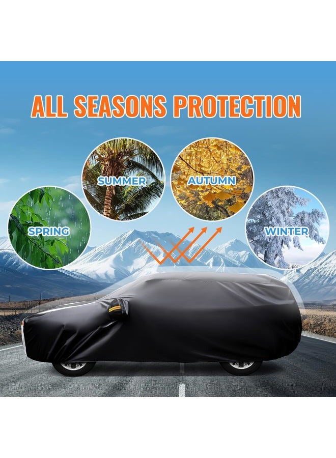 Cotryvox Mercedes Benz GLE Car Cover 100% Waterproof All Weather, Gift with Towel, 10 Layers SUV Car Cover Custom Fit 2015-2026 GLE 350/450/580, 63/53AMG, Outdoor Cover Rain Sun UV Protect with Door Zipper. - Image 5
