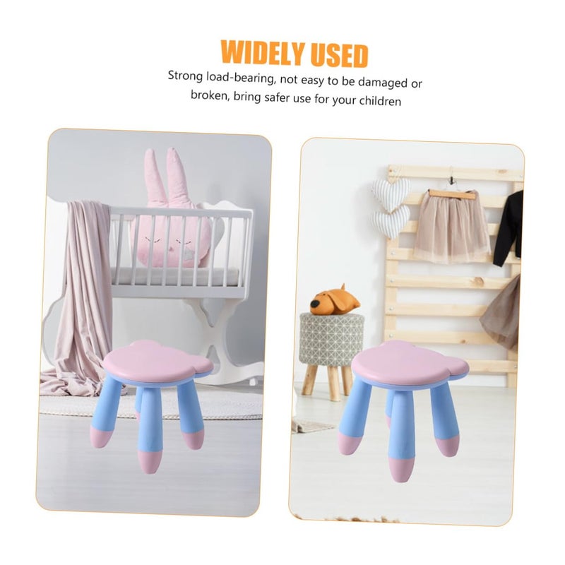 Pink Anti Slip Cartoon Bear Plastic Stool Small Thickened Footstool For Home - Image 5
