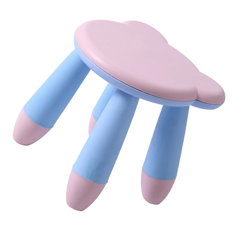 Pink Anti Slip Cartoon Bear Plastic Stool Small Thickened Footstool For Home - Image 2
