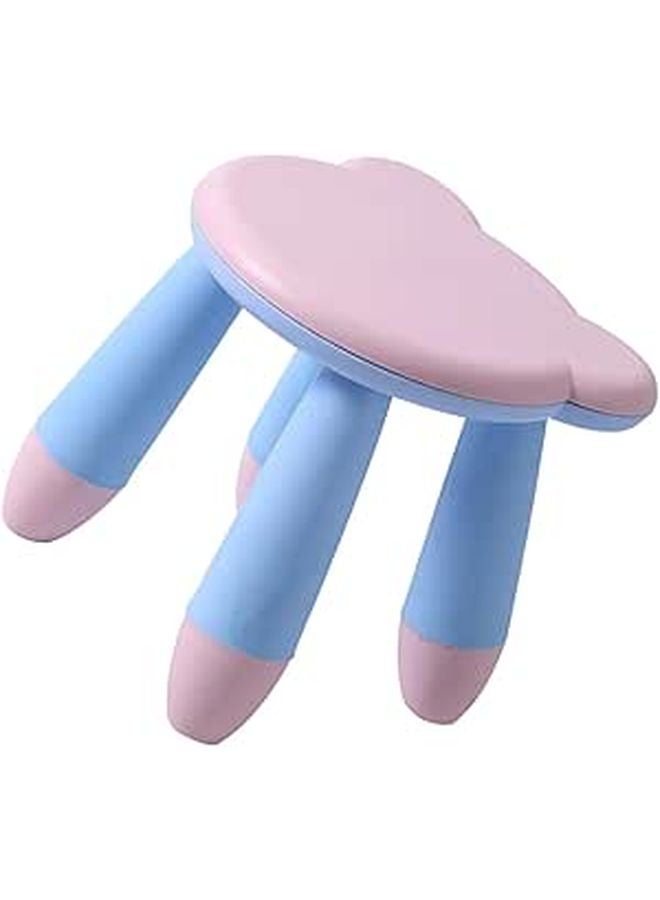 Pink Anti Slip Cartoon Bear Plastic Stool Small Thickened Footstool For Home - Image 1