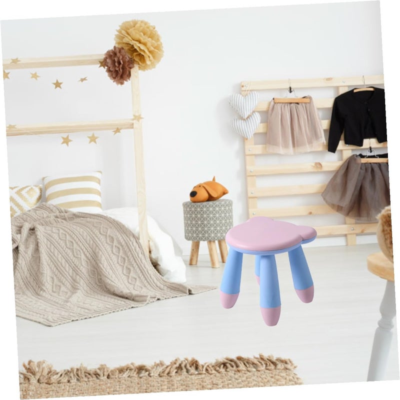 Pink Anti Slip Cartoon Bear Plastic Stool Small Thickened Footstool For Home - Image 3