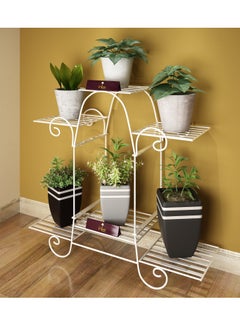 Wooden Twist 6 Tier Plant Stands for Indoors and Outdoors, Flower Pot Holder Shelf for Multi Plants  - Image 2