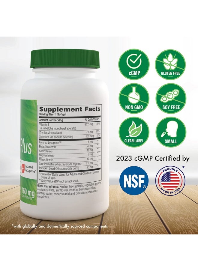 Health Thru Nutrition - Prostate Plus With Saw Palmetto Extract Lycopene As Lycored Plant Sterols Selenium Zinc And Pumpkin Seed ; Complete Prostate Support ; Nongmo & Gluten Free (Pack Of 60) - Image 1