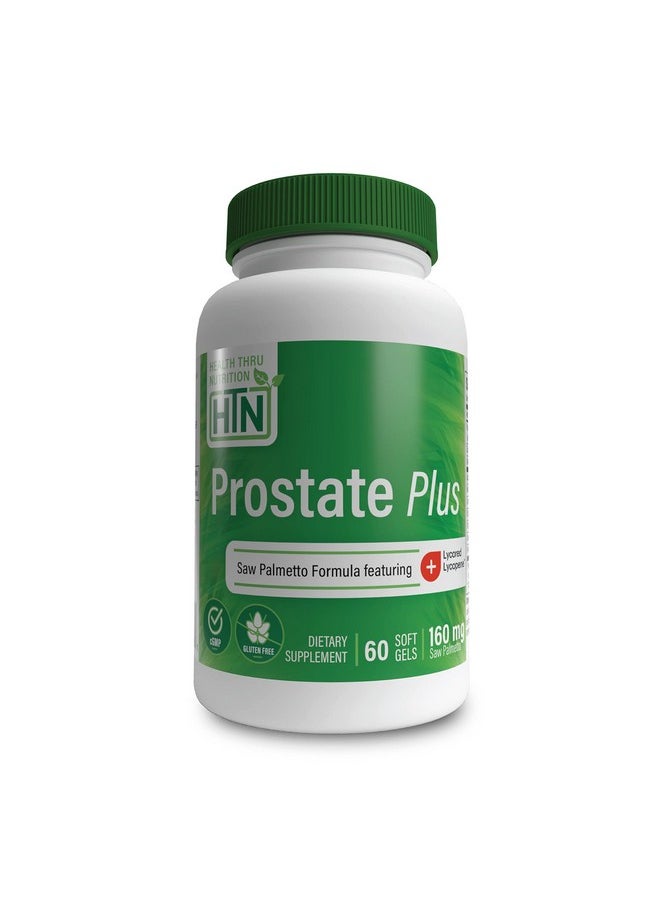 Health Thru Nutrition - Prostate Plus With Saw Palmetto Extract Lycopene As Lycored Plant Sterols Selenium Zinc And Pumpkin Seed ; Complete Prostate Support ; Nongmo & Gluten Free (Pack Of 60) - Image 1
