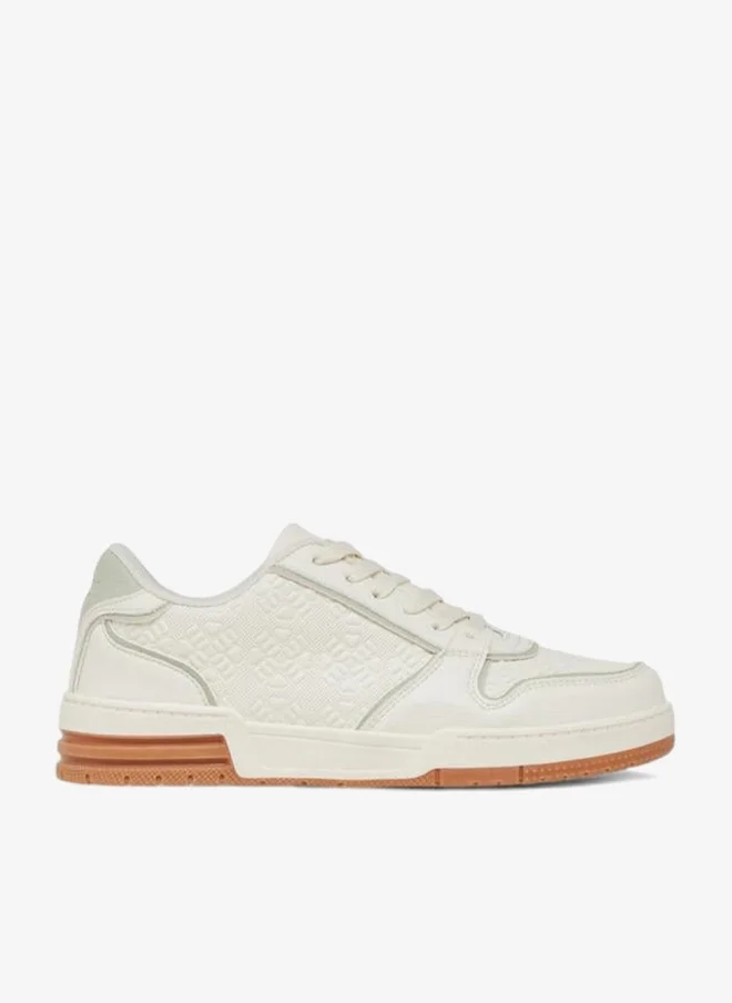 Logo Embossed Sneakers With Lace-Up Closure