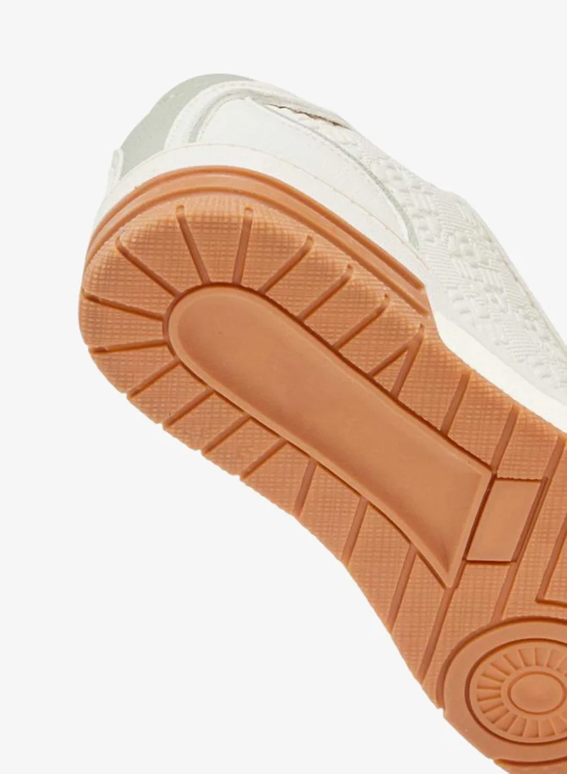 MISSY GREEN Logo Embossed Sneakers With Lace-Up Closure for Women | Best Price UAE