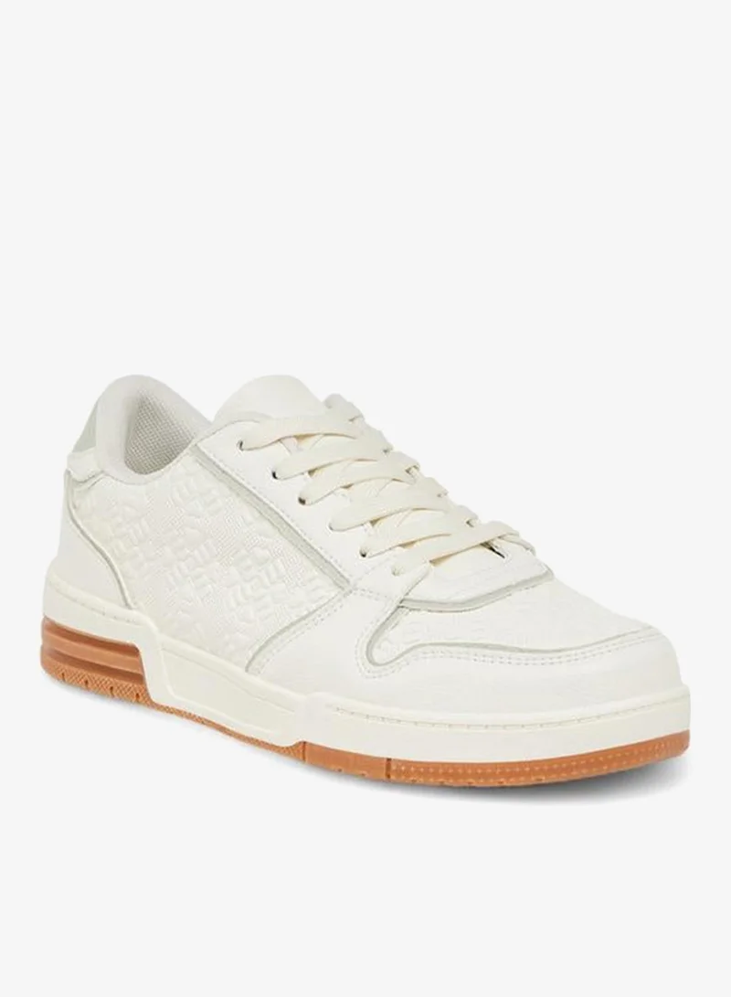 MISSY GREEN Logo Embossed Sneakers With Lace-Up Closure for Women | Best Price UAE