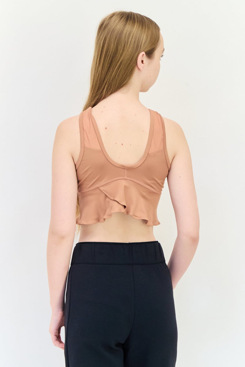 Adidas Women Sportswear Fit Sleeveless Training Tank Top, Bronze  - Image 3
