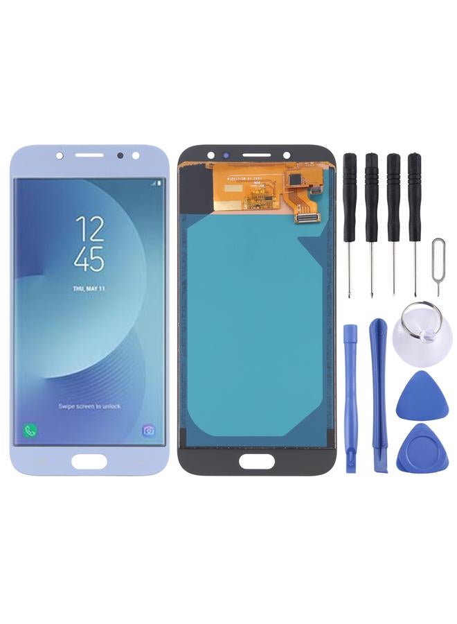 إيروريكس شاشة LCD TFT بديلة لهاتف Galaxy J7 2017 / J7 Pro / J730F/DS، J730FM/DS، AT&T مع مجموعة رقمية كاملة باللون الأزرق - Image 1