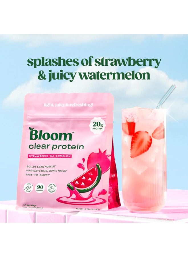 Bloom Clear Protein Collagen 250g Strawberry Watermelon - Image 2