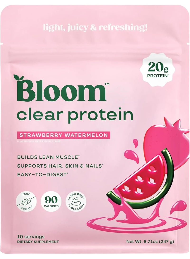 Bloom Clear Protein Collagen 250g Strawberry Watermelon - Image 1