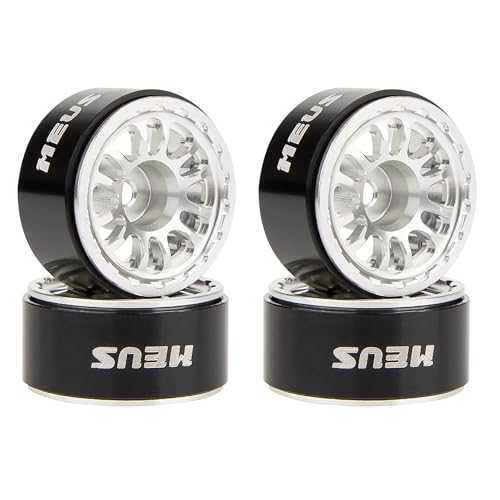 MEUS RACING 07 Beadlock Wheels Rims Wheel for Axial SCX30 Redcat Ascent32 130 132 RC Crawler Upgrades Type C Silver - Image 1