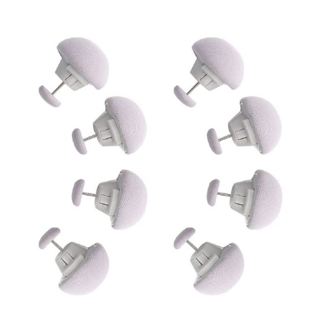 QUILT FIXING CLIPS DUVET COVER CLIPSMUSHROOM ROUND FIXING CLIPS WITH BUTTONSBEDROOM DUVET FIXING HOLDER QUILT COVER PINS GREY PACK OF 8