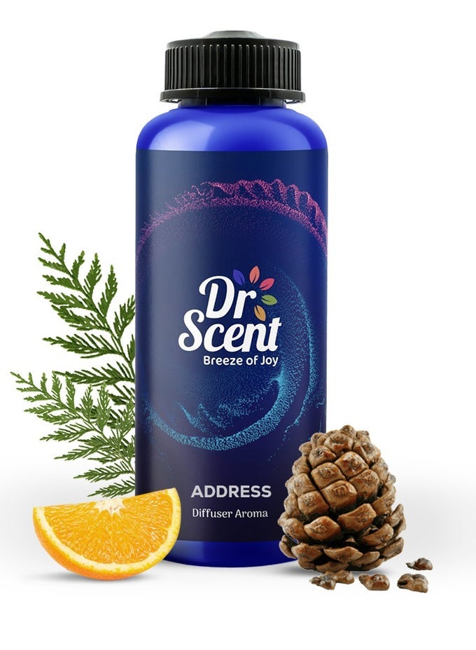 BREEZE OF JOY DIFFUSER AROMA ADDRESS  VELVET CEDAR, CITRUS, AND CEDARWOOD FRAGRANCE | MADE IN THE UK (500ML) PERFECT FOR OFFICES, HOMES, SHOPS, HOTEL ROOMS & SMALL LOBBIES